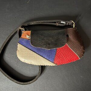 Nicaragua Handmade Multicolor Patchwork Crossbody Bag Leather handbag